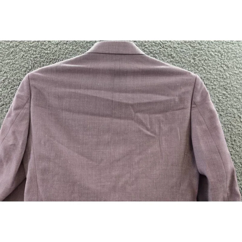 Tallia Wool-Linen Blend Slim Fit Sport Coat Men's 38R Lilac Button Closure L/S